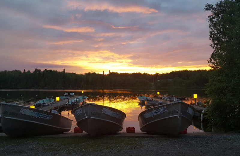 Sunset at Rainbow Point Lodge.