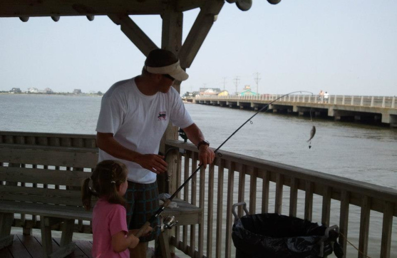 Fishing at Oasis Suites.