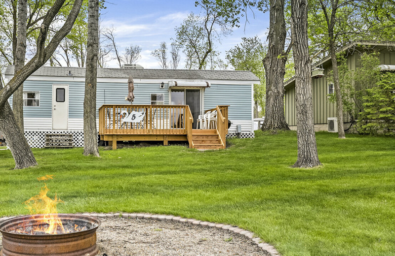 Cabin exterior at Swan Lake Resort.