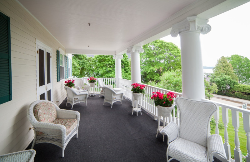 Porch at Harbour View Inn.