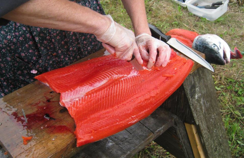 Salmon at Hungry Moose Bed and Breakfast.