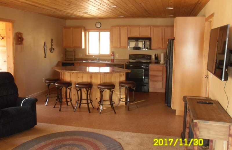 Cabin kitchen at Red School Resort.