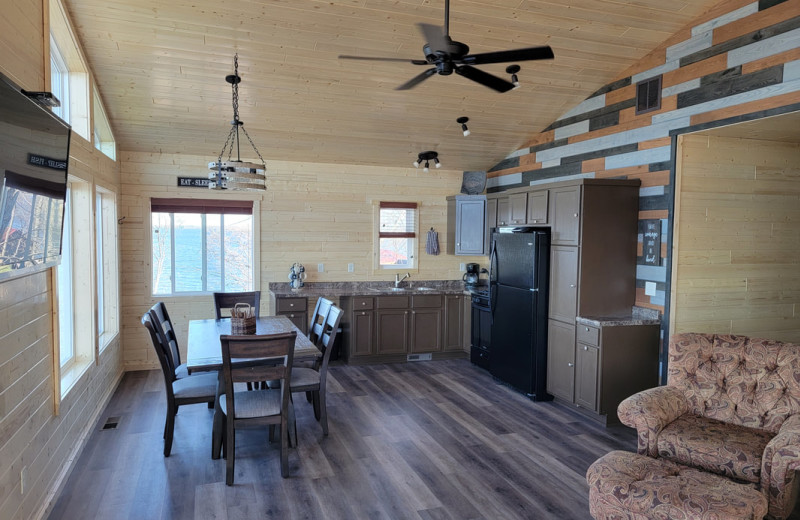 Cabin interior at Park Point Resort.