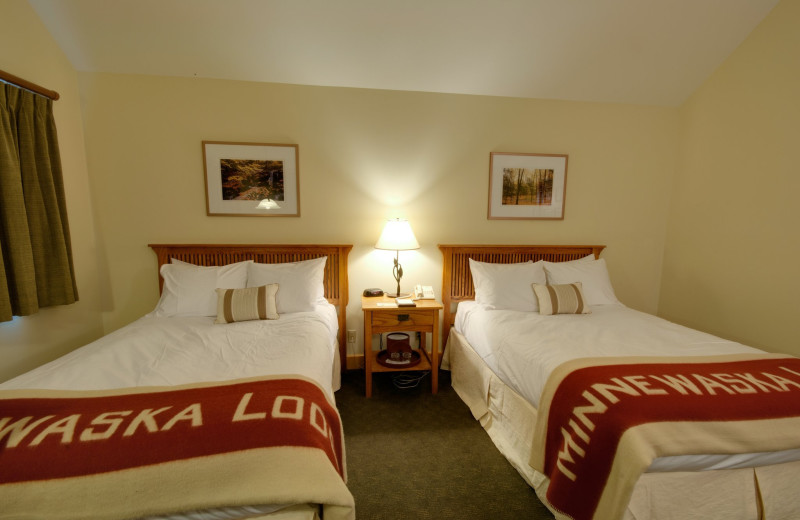 Guest room at Minnewaska Lodge.