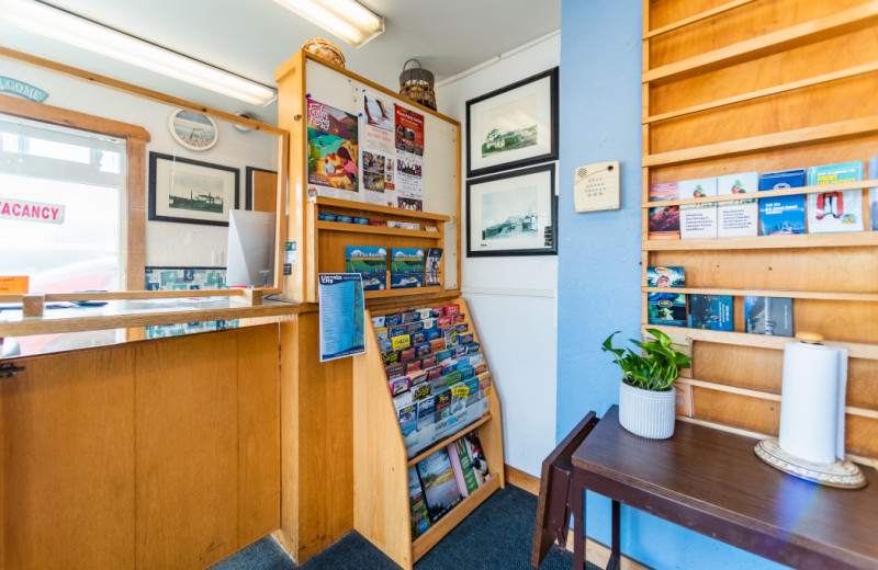 Tour brochures at Seagull Beachfront INN.