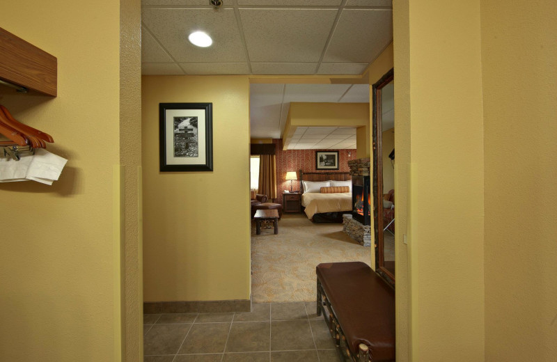 Guest room at Old Creek Lodge.