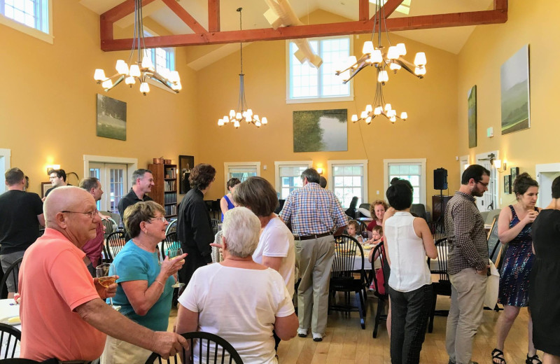 Dining at Avaloch Farm.