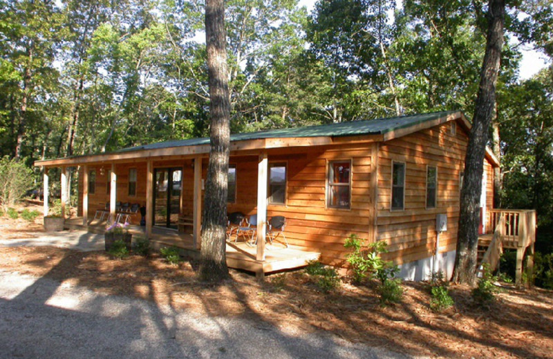 Cabin exterior at Dahlonega Spa Resort.