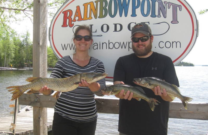 Fishing at Rainbow Point Lodge.