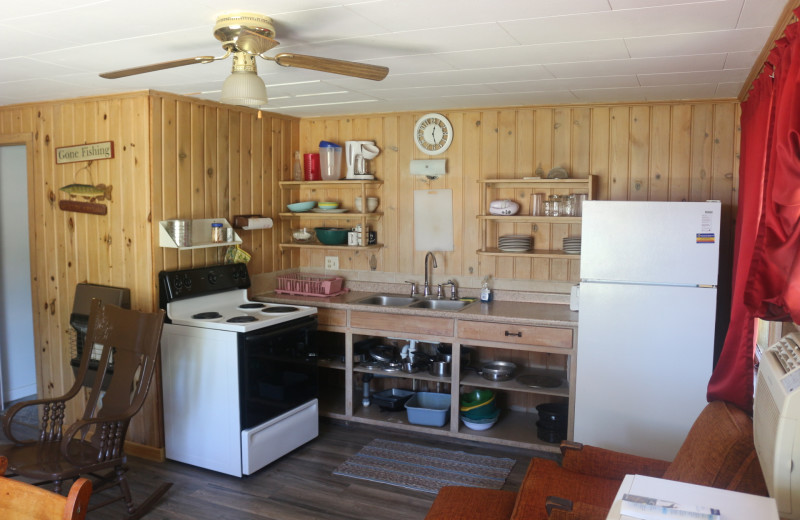 Cabin kitchen at Four Seasons Resort.