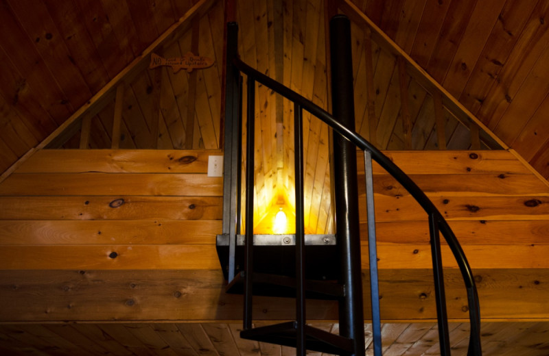 Cabin stairs at Kel's Kove.