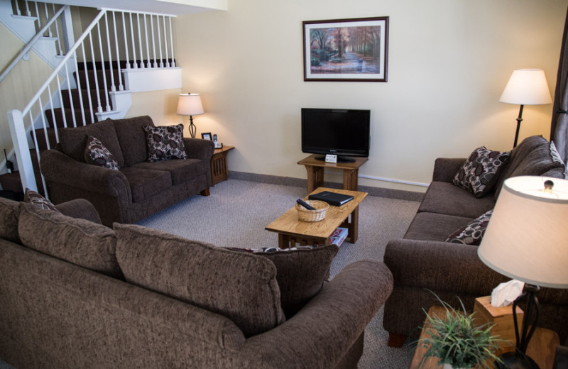 Guest living room at Town Square Condominiums.