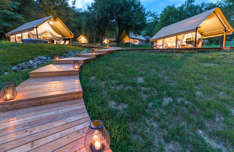 Exterior view of Chateau Ramšak Glamping Resort.