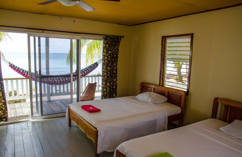 Guest room at Reef's End Lodge.