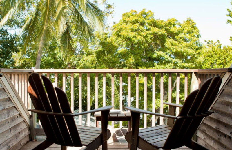 Guest balcony at Island City House Hotel.