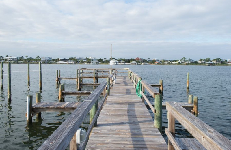 Dock at Molokai Villas Perdido Key.