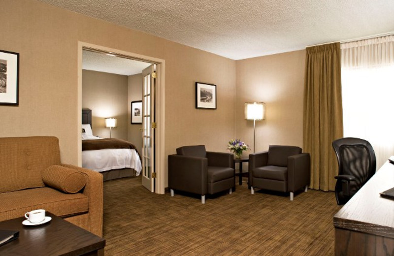 Guest room at Delta Calgary Airport.