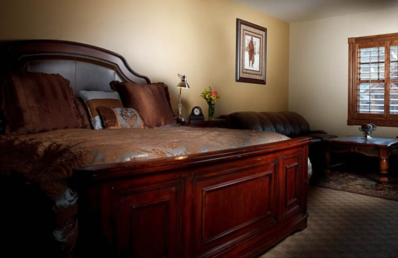 Guest bed at White Buffalo Club.