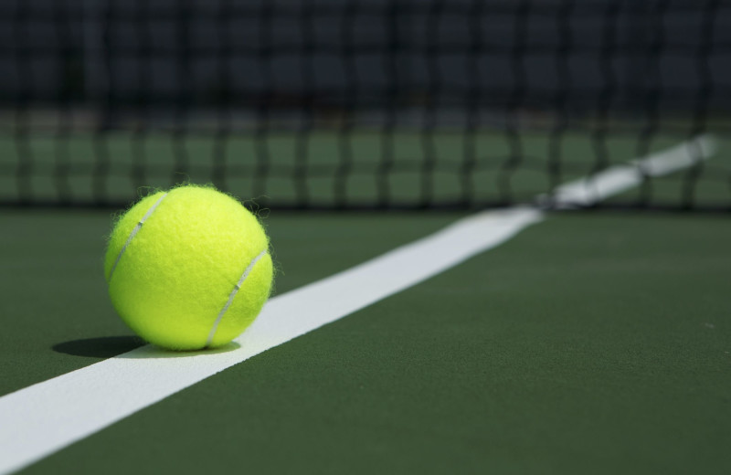 Tennis court at Drummond Island Resort and Conference Center.