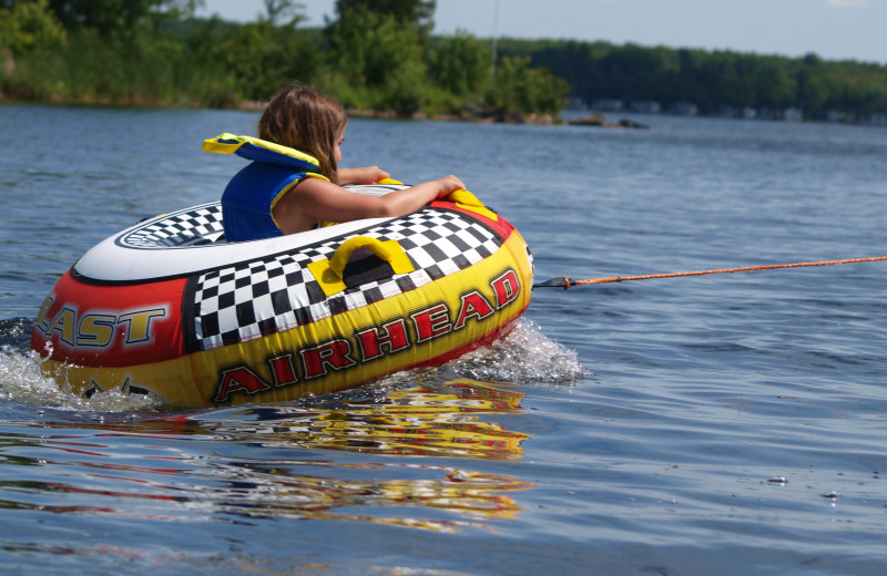 Water tubbing at Scotsman Point Cottage Resort. 