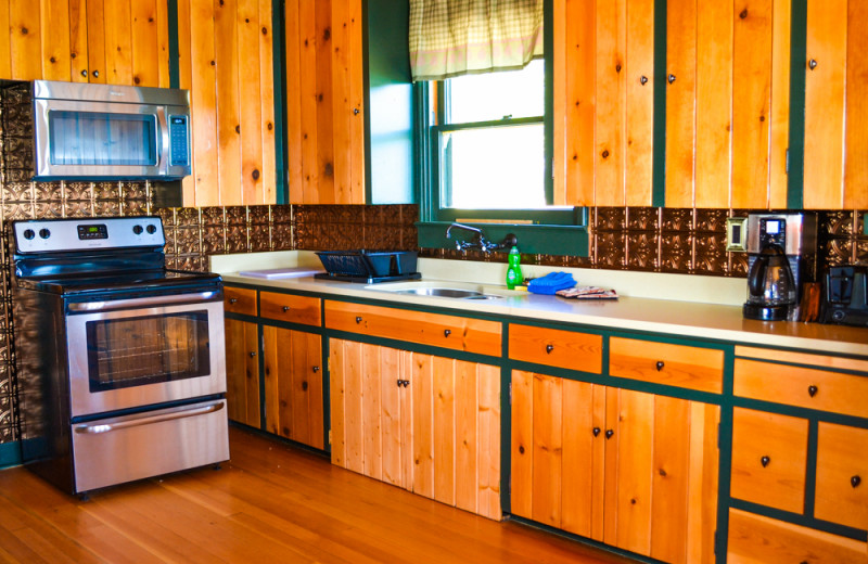 Mansion kitchen at Meeks Bay Resort.