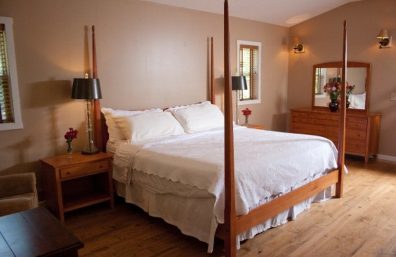 Guest bedroom at Dahlonega Spa Resort.
