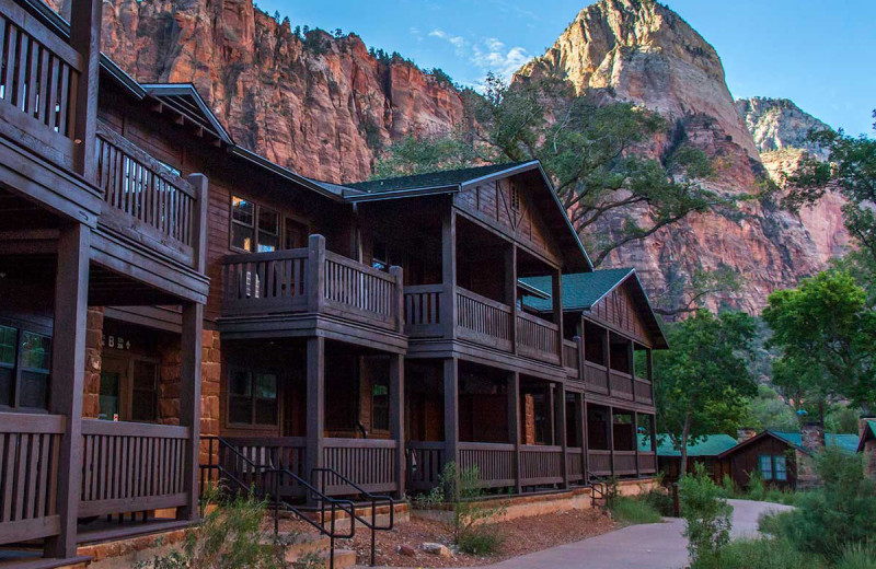 Exterior view of Zion Lodge.