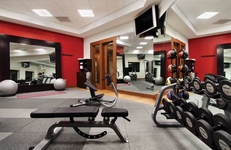 Fitness room at Hilton Suites Ocean City Oceanfront.