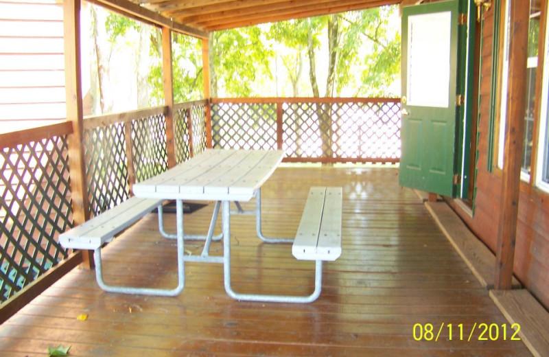 Cabin deck at Prizer Point Marina & Resort.