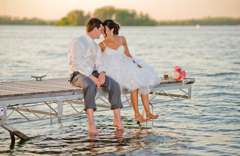 Couple at Bay Pointe Inn Lakefront Resort.