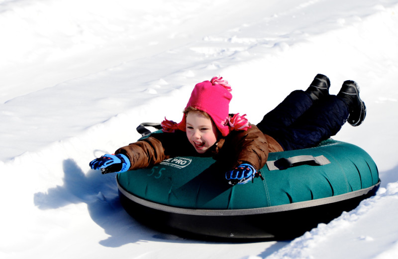 Snow tubing at Holiday Valley Resort.