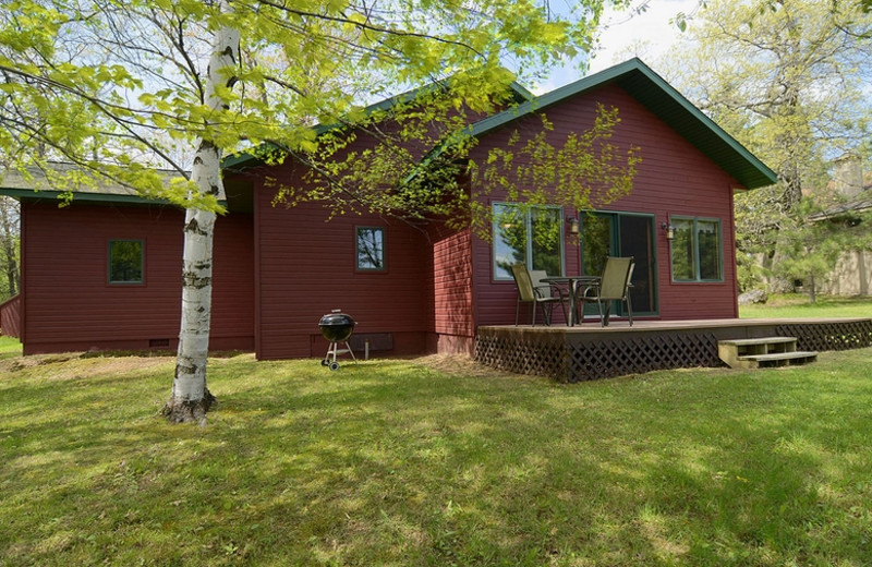 Cabin exterior at North Country Vacation Rentals.