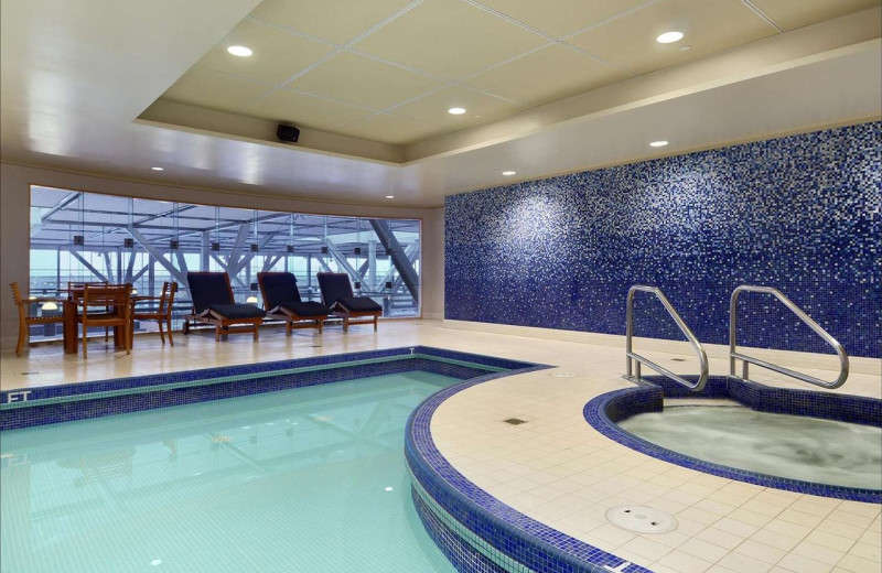 Indoor pool at The Fairmont Vancouver Airport.