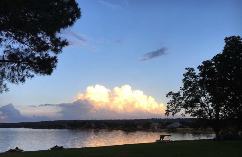 Sunset at Willow Point Resort.