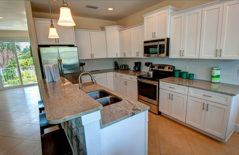 Rental kitchen at Anna Maria Vacations.