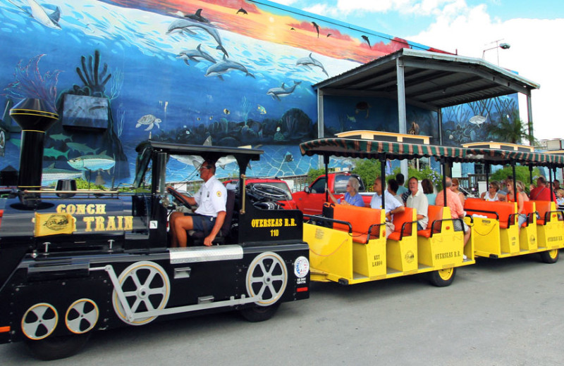 Touring trolley at The Southernmost House.