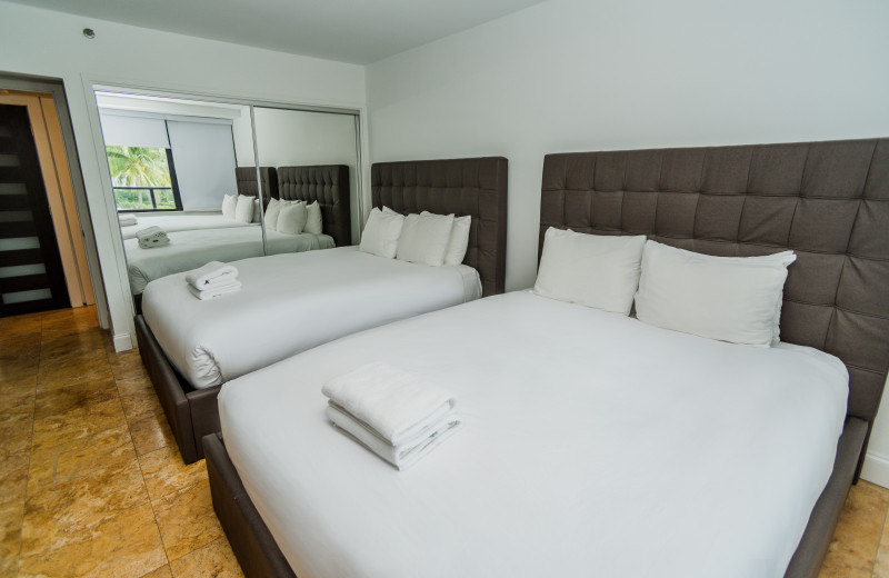 Guest room at The Alexander All Suite Oceanfront Resort.