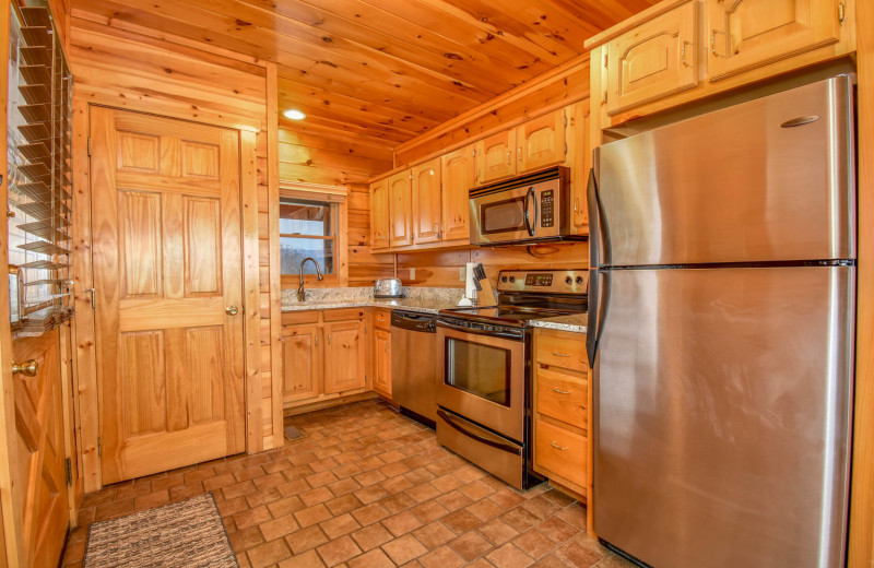 Kitchen at American Patriot Getaways Eagle's Sunrise.