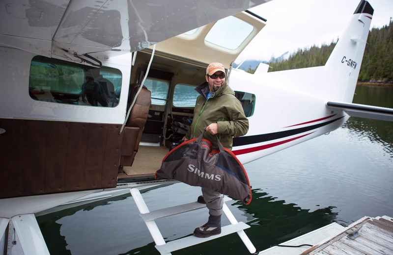 Float plane at Nootka Wilderness Lodge.