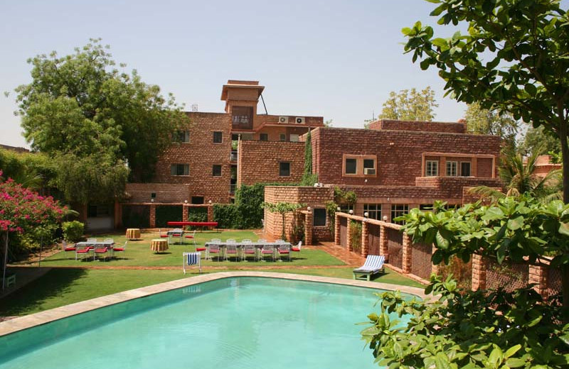 Outdoor pool at Karni Bhawan.