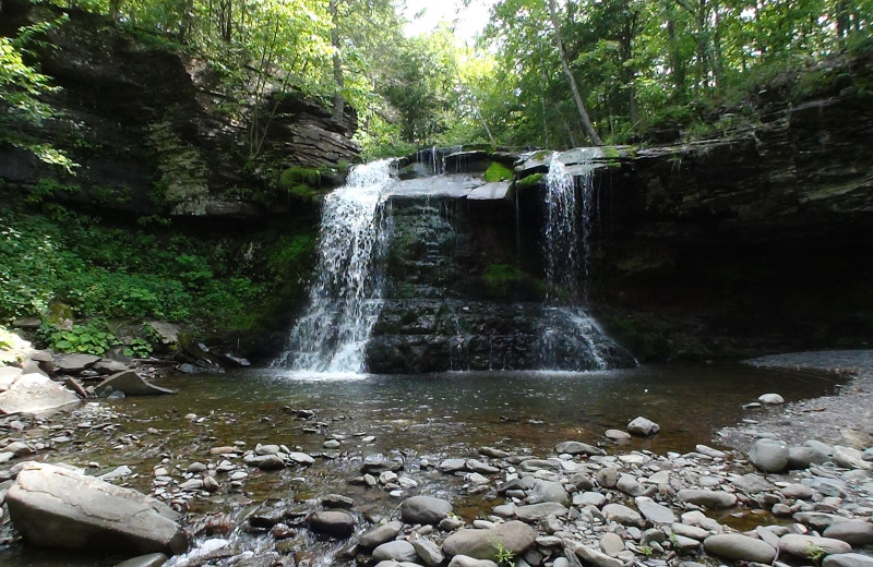 Waterfall at Crystal Brook Resort.