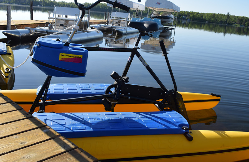 Water crafts at Cragun's Resort and Hotel on Gull Lake.