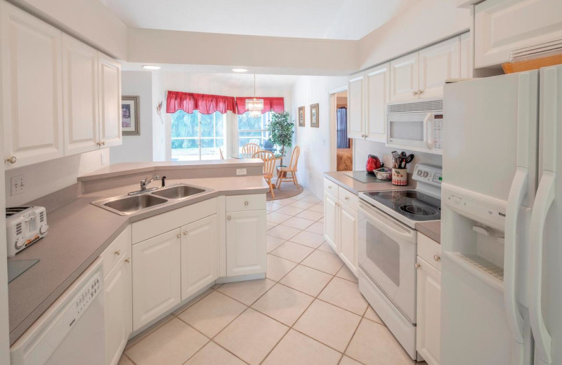 Rental kitchen at CNE Vacation Rental.