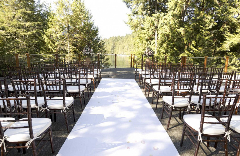 Wedding ceremony at Sonora Resort and Conference Centre, Canada.