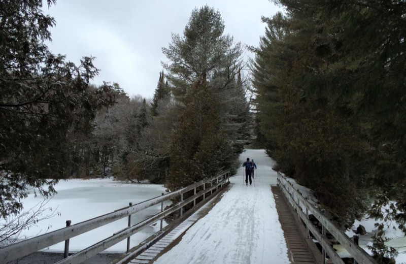 Skiing at Keene Valley Lodge.