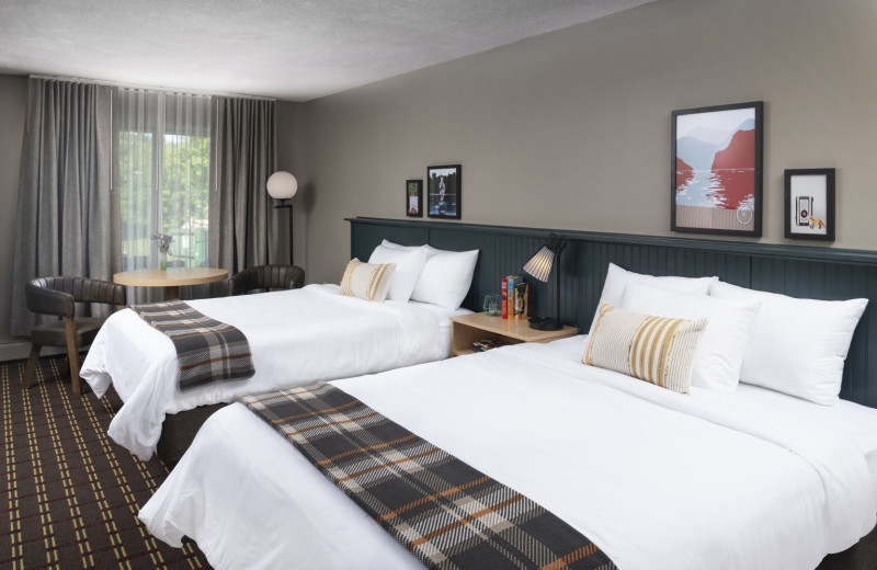 Guest room at Roaring Brook Ranch Resort & Conference Center.