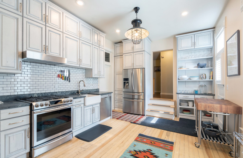 Rental kitchen at Accommodations in Telluride.