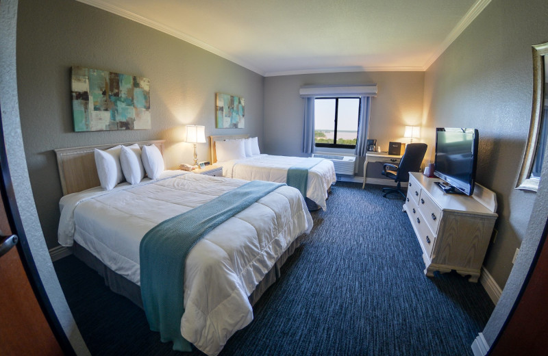 Guest room at Tanglewood Resort and Conference Center.