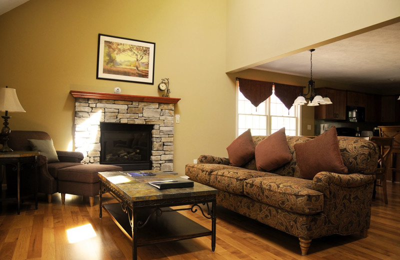 Guest living room at Woodloch Resort.