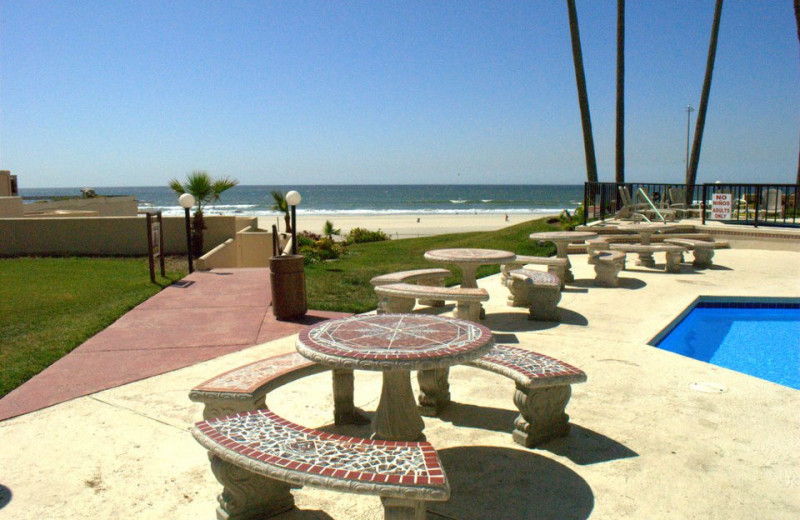 Oceana Del Mar Patio at  Rosarito Inn Condominiums